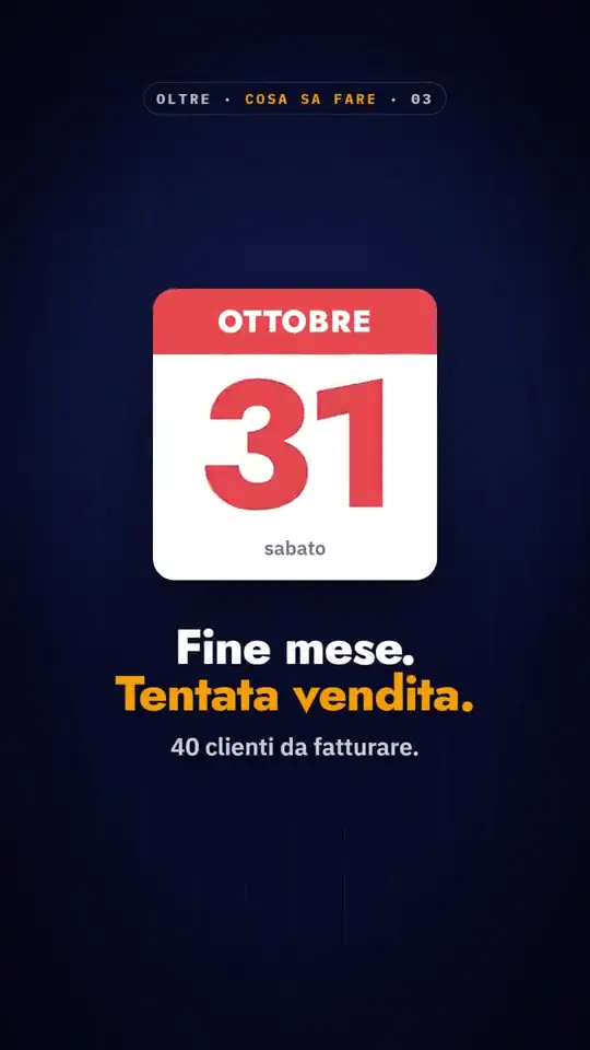 Video: Fine mese: 40 clienti da fatturare.